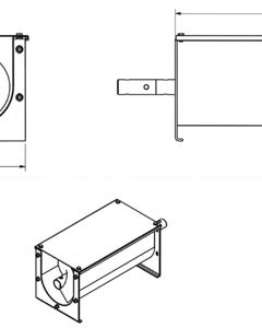 Trough auger extension 0.5m M205 red. grain M&M